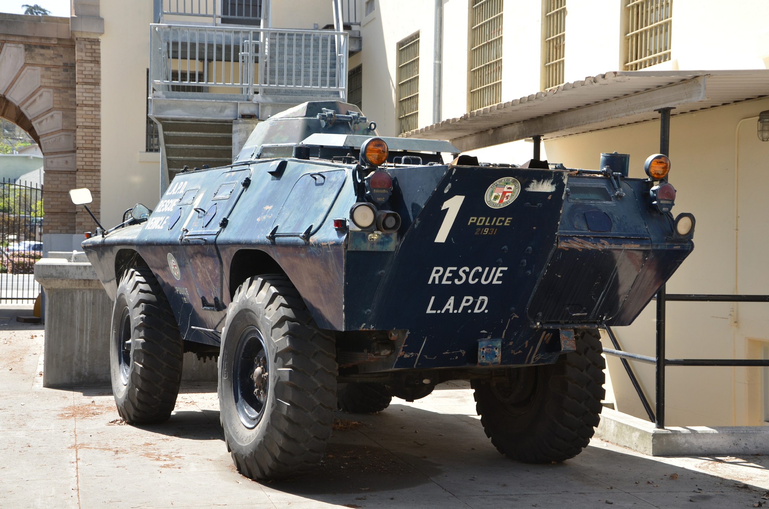 Rescue Unit 1. Cadillac Gage Commando V-100 Armored Vehicle. 