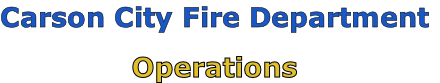 Carson City Fire Department

Operations