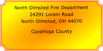 North Olmsted Fire Department

24291 Lorain Road

North Olmsted, OH 44070

Cuyahoga County