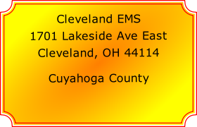 Cleveland EMS

1701 Lakeside Ave East

Cleveland, OH 44114

Cuyahoga County