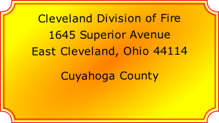 Cleveland Division of Fire

1645 Superior Avenue

East Cleveland, Ohio 44114

Cuyahoga County